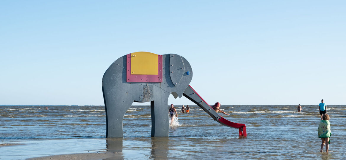 Pärnu,,Estonia,-,July,11,,2021:,Huge,Elephant,Shaped,Water